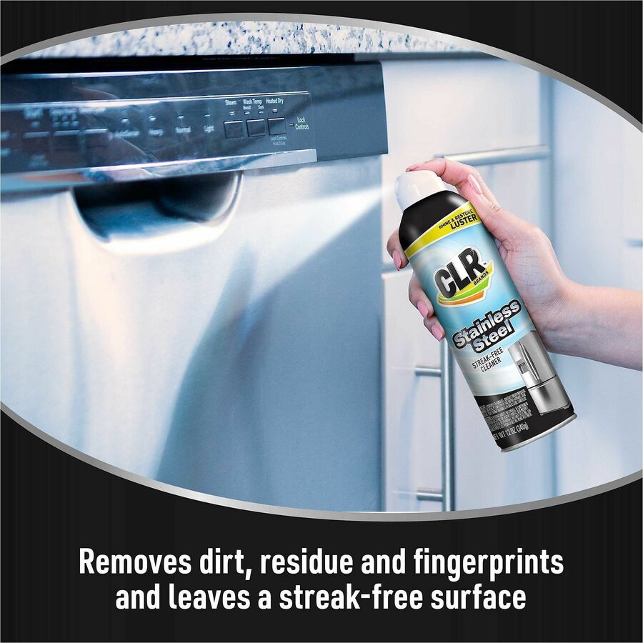 CLR Stainless Steel Cleaner, 12 fl oz, 6/Carton (JELCSS12)