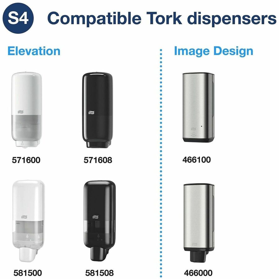 TORK Hand Sanitizer Foam Refill, Fragrance-free Scent, 1.06 quart, Pump Bottle Dispenser, 6/Carton (TRK401813)