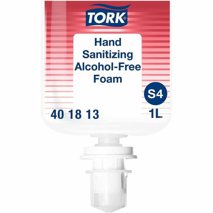 TORK Hand Sanitizer Foam Refill, Fragrance-free Scent, 1.06 quart, Pump Bottle Dispenser, 6/Carton (TRK401813)