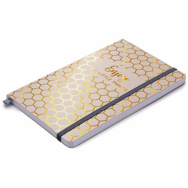 Pukka Pads Notebook, 8 1/4" x 11" x 0.5" x 5.2", Taupe Vegan Leather, Gold, Beige Cover, 1 Subject(s), A5, 3/Pack (PKP9977TEHZE)