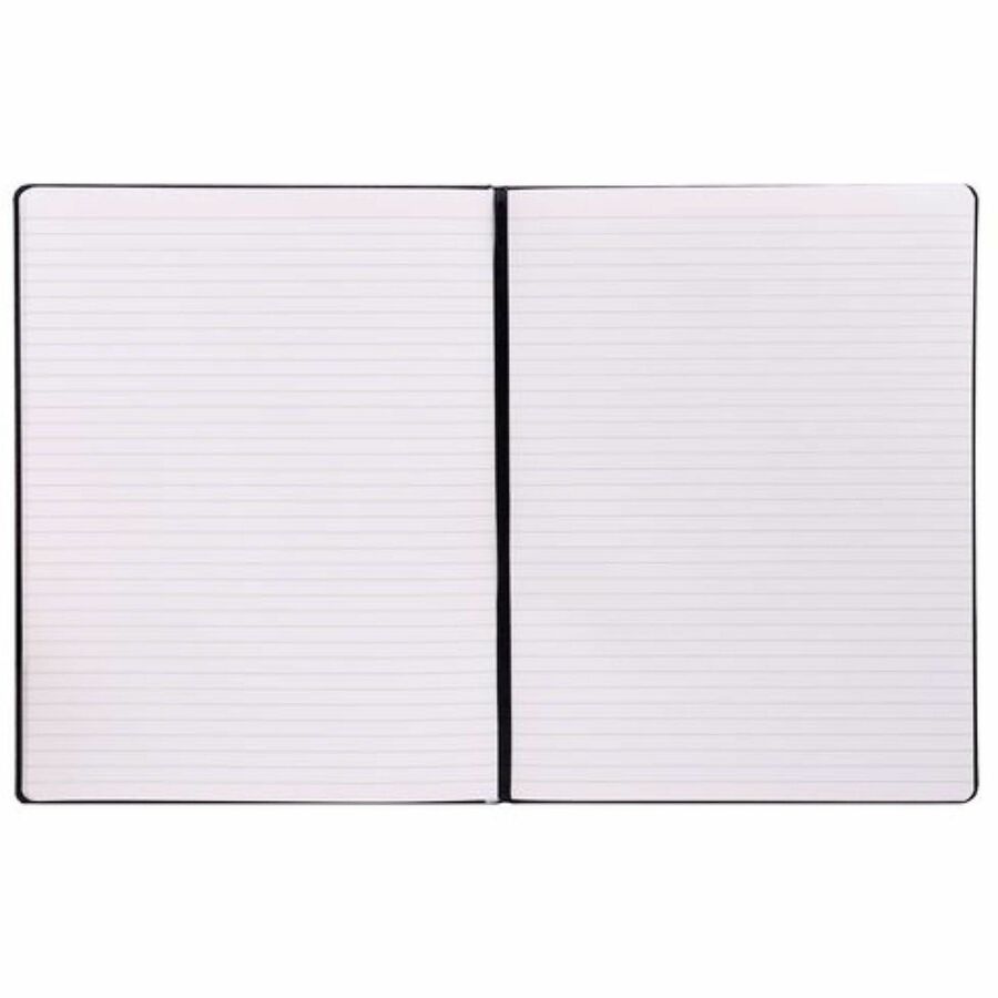 Pukka Pads Signature Notebook, 5 7/64" x 8 1/5", Black Vegan Leather Cover, 1 Subject(s), 96 Sheets, 192 Pages (PKP9940SIG)