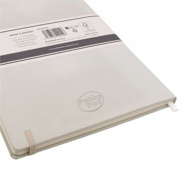 Pukka Pads Signature Notebook, Letter, 8½" x 11", Oatmeal Vegan Leather Cover, 1 Subject(s), 96 Sheets, 192 Pages (PKP9943SIG)