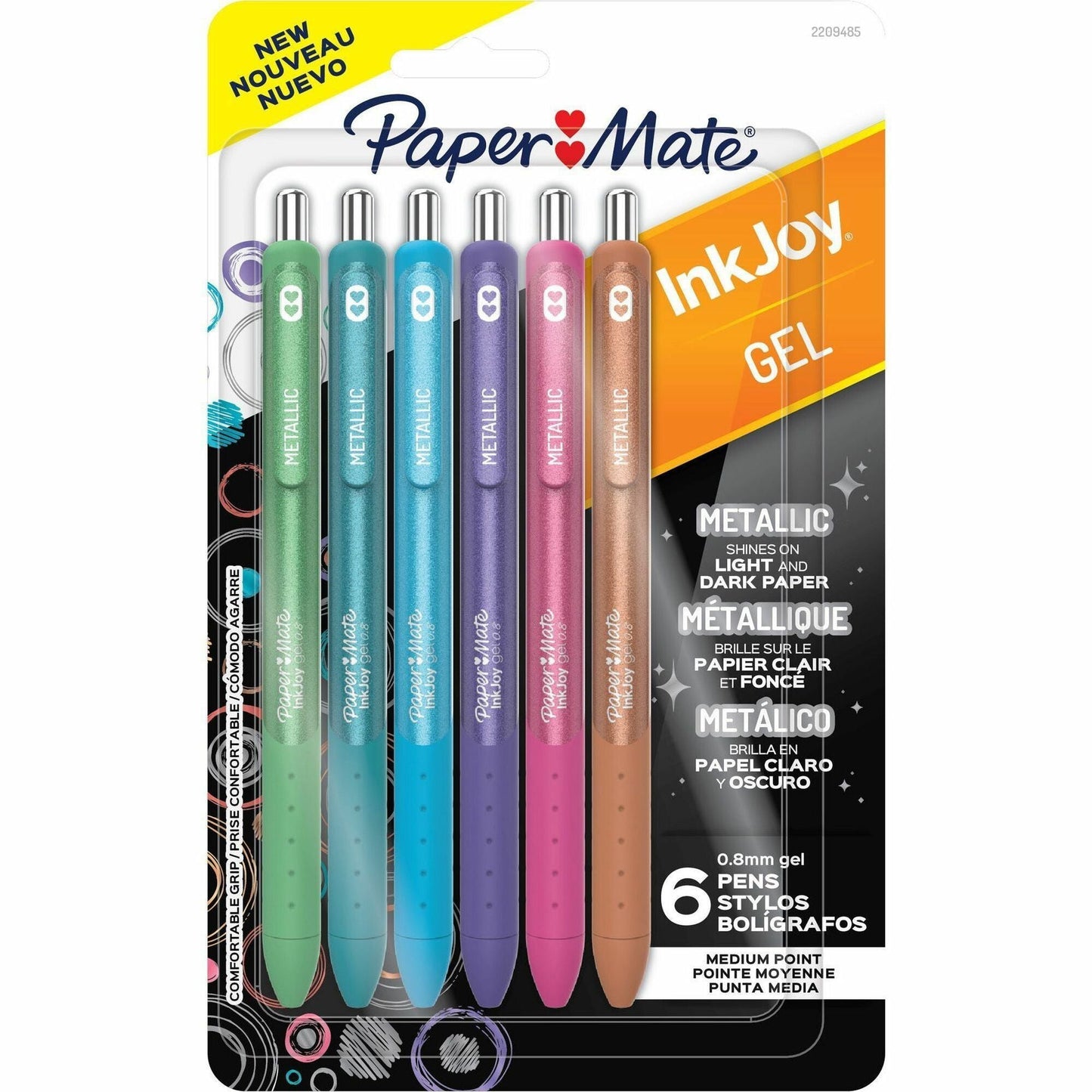 paper-mate-inkjoy-gel-pens-0-8-mm-medium-0-7-mm-pen-point-assorted-metallic-ink-gel-based-6-pack-pap2209485_1