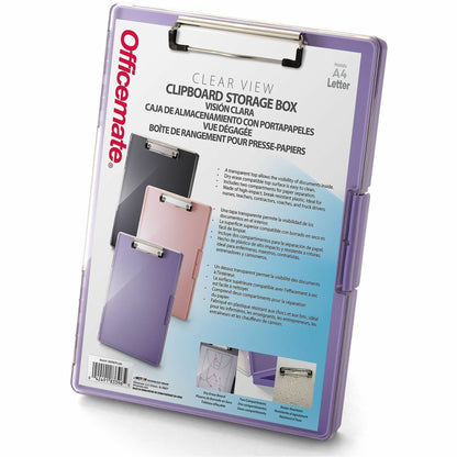 Officemate Clipboard Storage Boxes, Purple, Storage for Document, Paper, Plastic (OIC83396)