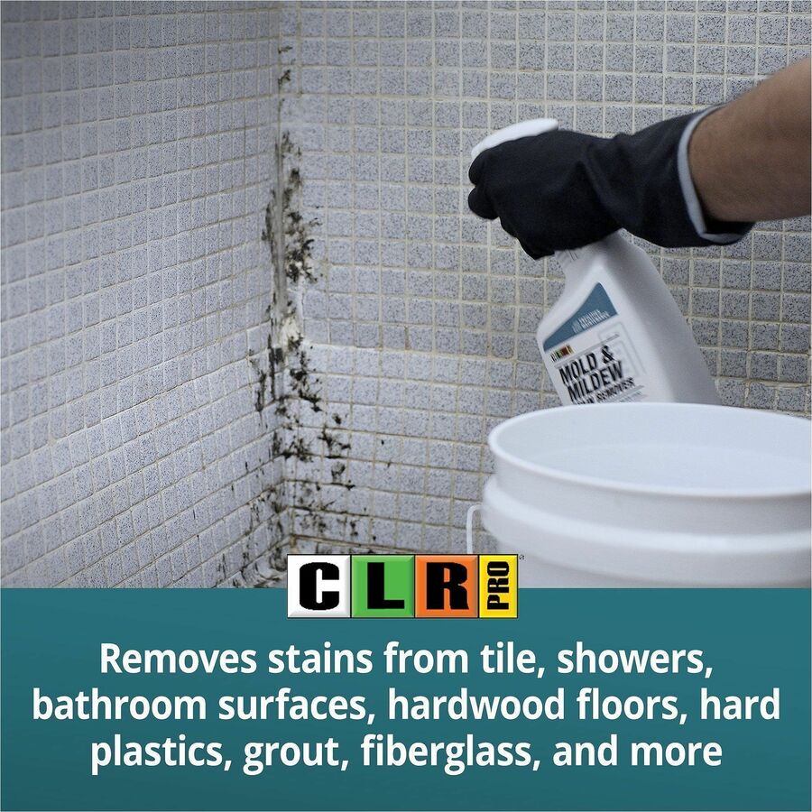 CLR Pro Mold & Mildew Stain Remover, 32 fl oz, Bleach-free, White, 6/Carton (JELFMMMSR326PCT)