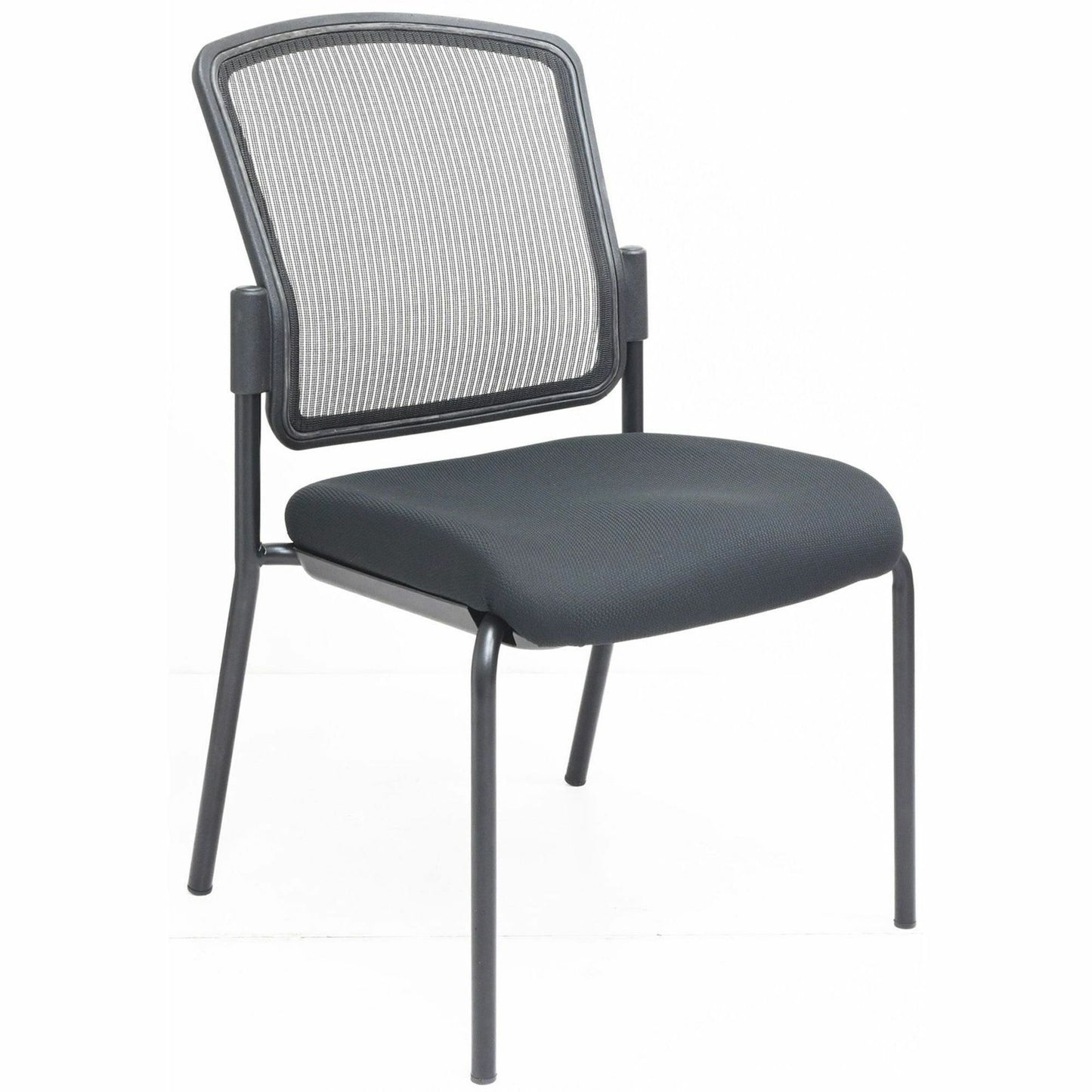 Lorell Mesh Back Guest Chair, Mesh Back Material, Black Frame Color, Steel Frame Material (LLR23102)