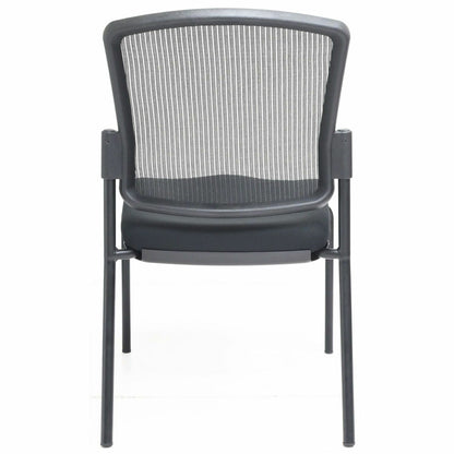 Lorell Mesh Back Guest Chair, Mesh Back Material, Black Frame Color, Steel Frame Material (LLR23102)