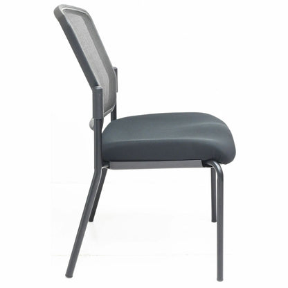 Lorell Mesh Back Guest Chair, Mesh Back Material, Black Frame Color, Steel Frame Material (LLR23102)