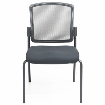 Lorell Mesh Back Guest Chair, Mesh Back Material, Black Frame Color, Steel Frame Material (LLR23102)