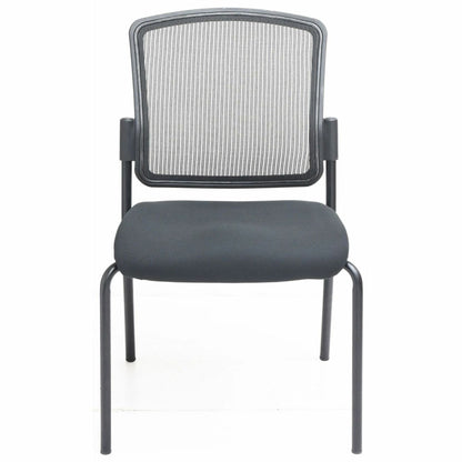 Lorell Mesh Back Guest Chair, Mesh Back Material, Black Frame Color, Steel Frame Material (LLR23102)