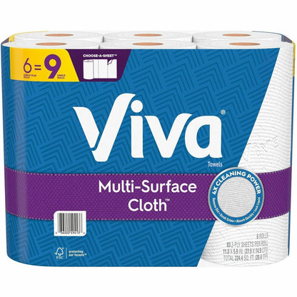 Viva Choose-A-Sheet Paper Towels, 1 Ply, 83 Sheets/Roll, 6/Pack, 4/Carton (KCC49413CT)