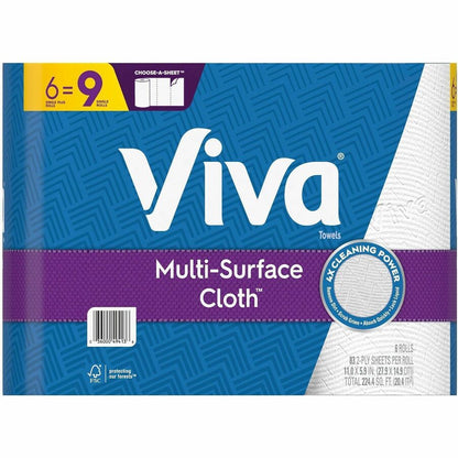 Viva Choose-A-Sheet Paper Towels, 1 Ply, 83 Sheets/Roll, 6/Pack, 4/Carton (KCC49413CT)