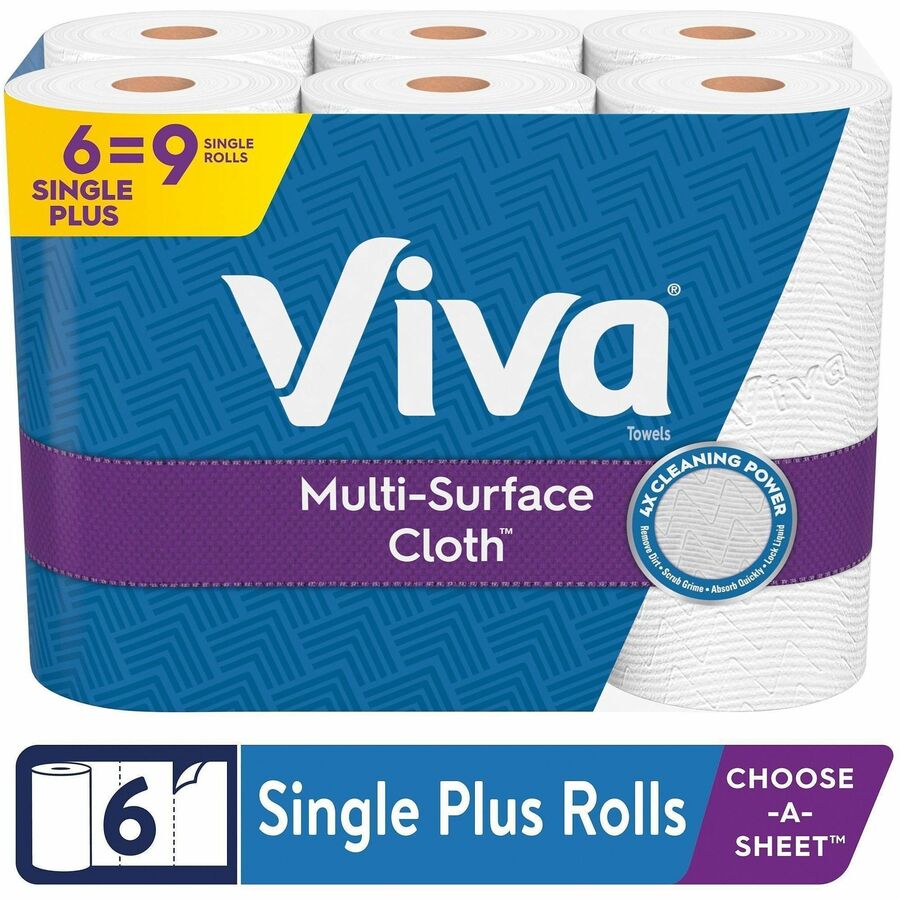 Viva Choose-A-Sheet Paper Towels, 1 Ply, 83 Sheets/Roll, 6/Pack, 4/Carton (KCC49413CT)