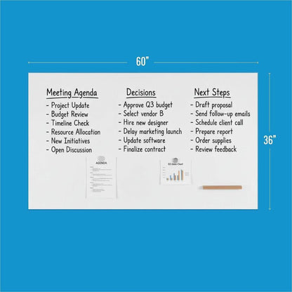Lorell Loop Whiteboard, 60" (5 ft) Width x 36" (3 ft) Height, White Steel Surface (LLR69670)