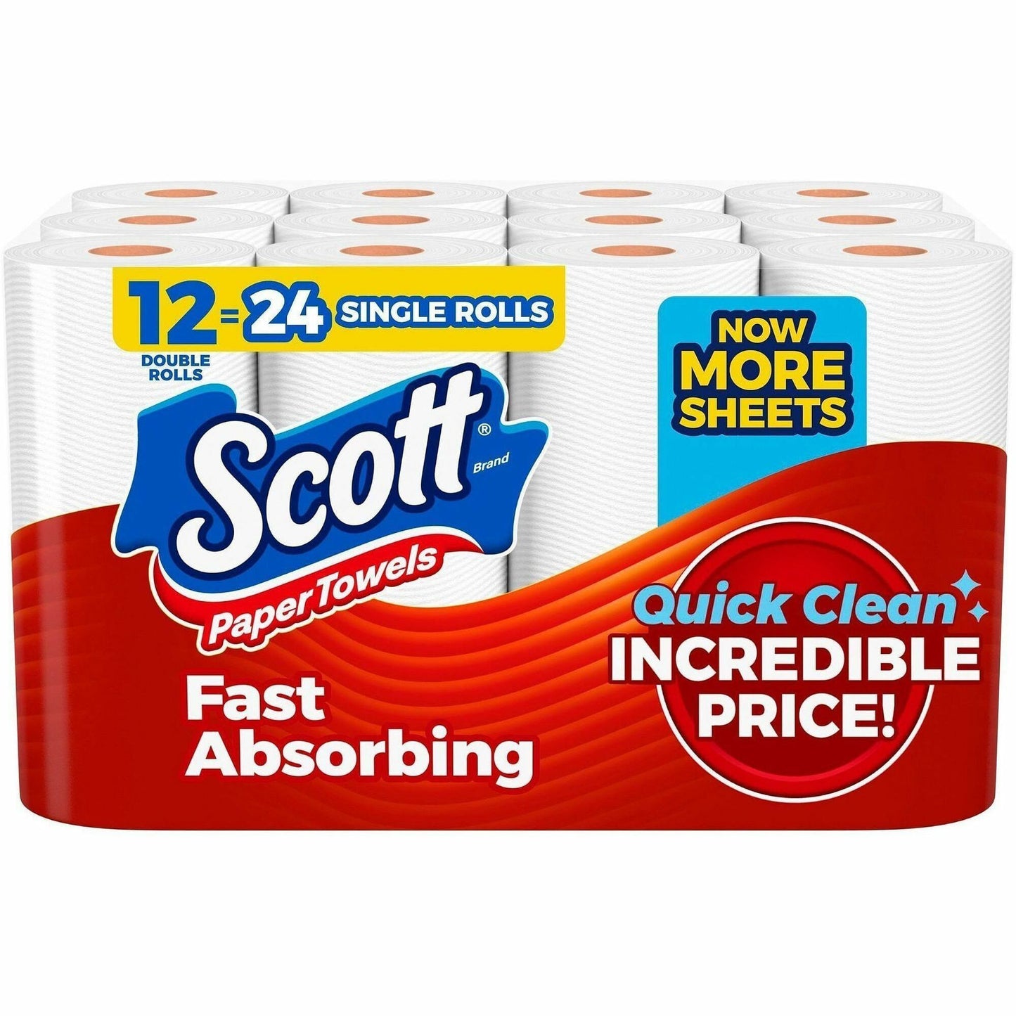 Scott Choose-A-Sheet Paper Towels, White, Fiber Paper, 12/Pack (KCC56672)