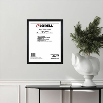 Lorell Solid Wood Poster Frame, 22" x 28", Black (LLR49422)