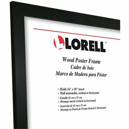 Lorell Poster Frame, 16" x 20" Frame Size, Black (LLR49423)