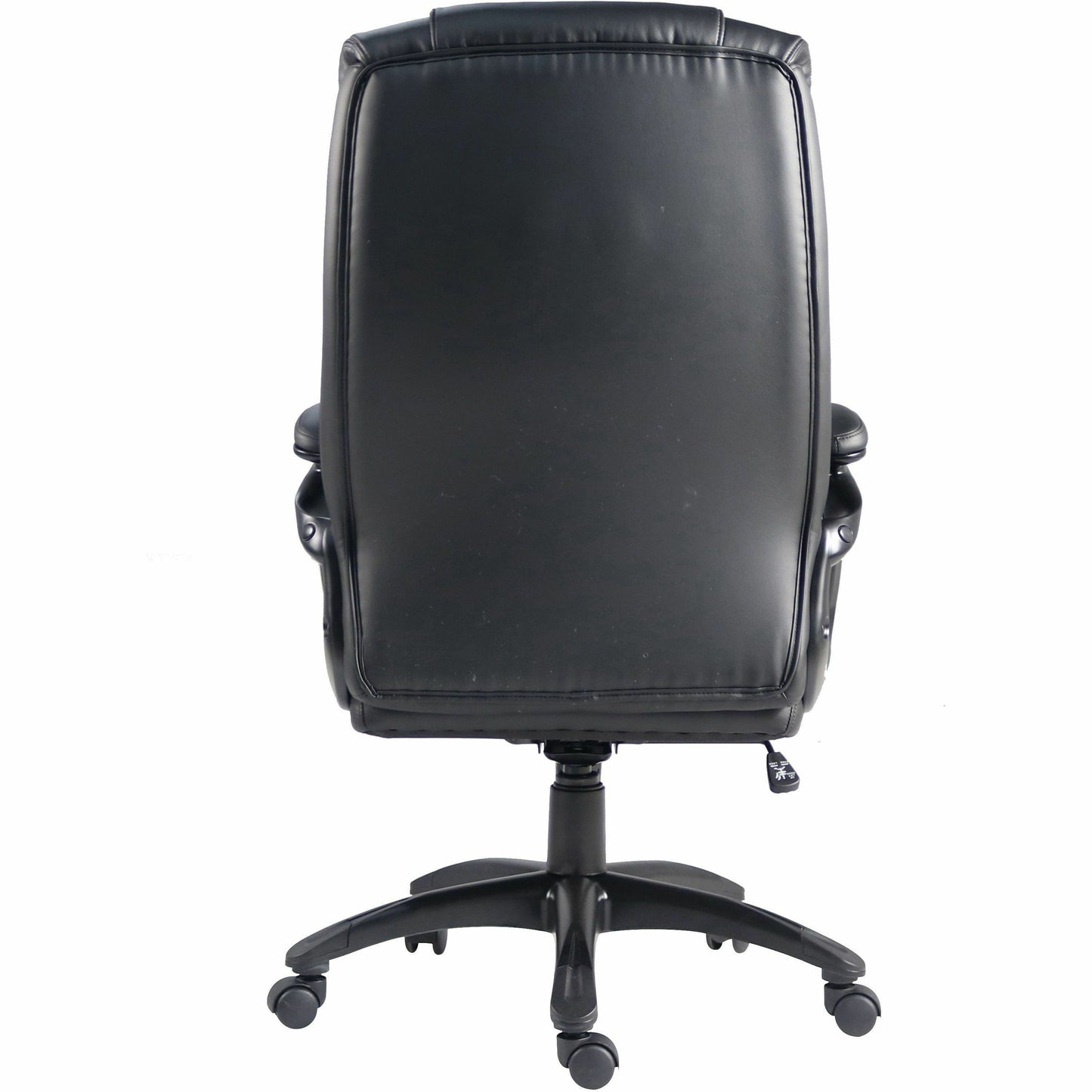 Lorell Black Base Leather High-back Chair, Black (LLR59435)