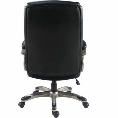Lorell Sera High-Back Manager Chair w/Armrest, Black (LLR63270)