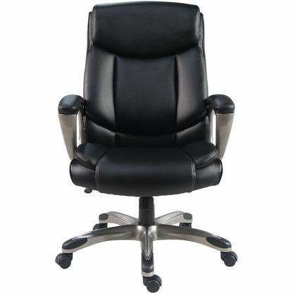 Lorell Sera High-Back Manager Chair w/Armrest, Black (LLR63270)