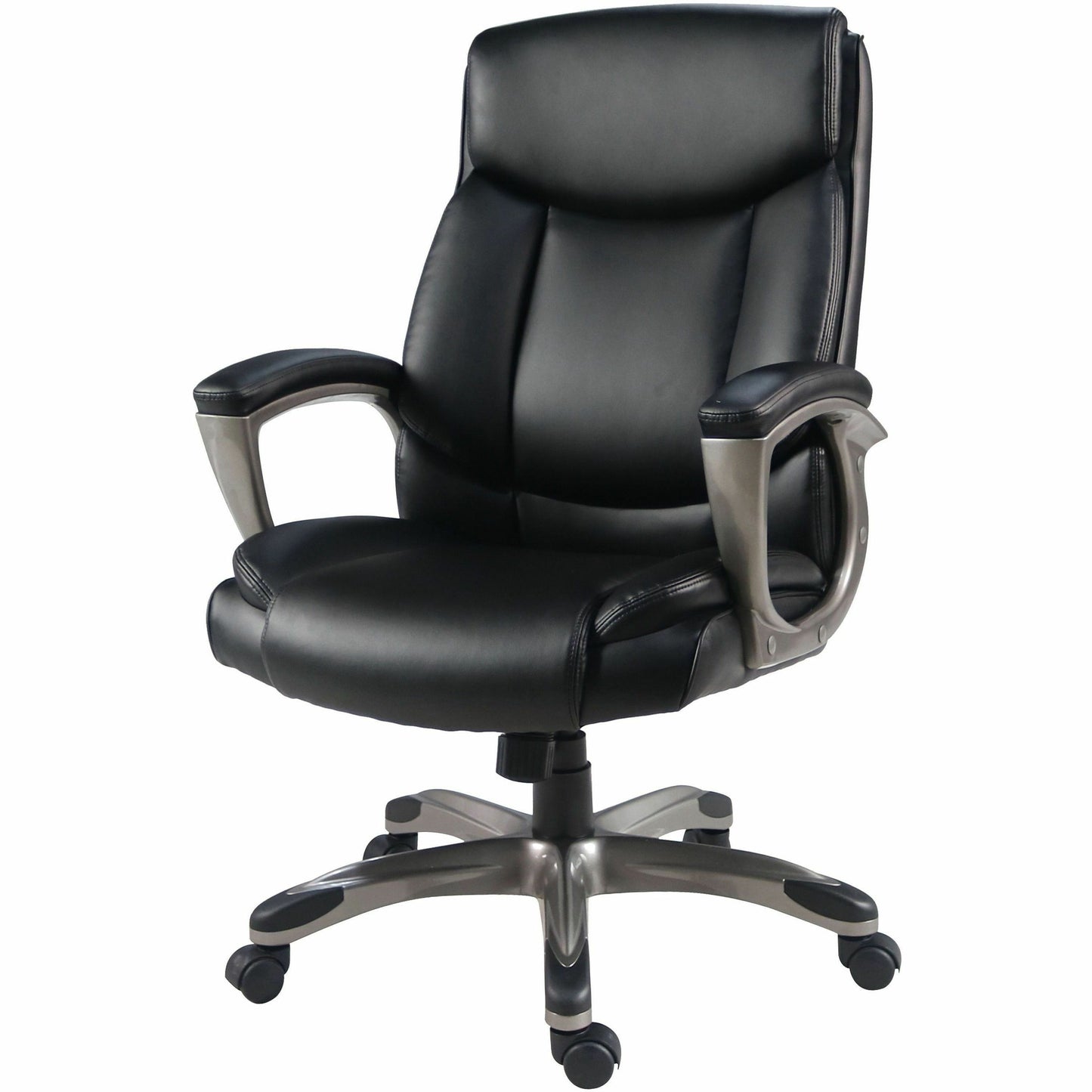 Lorell Sera High-Back Manager Chair w/Armrest, Black (LLR63270)