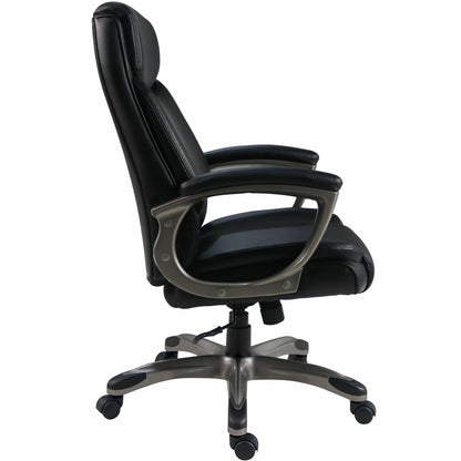 Lorell Sera High-Back Manager Chair w/Armrest, Black (LLR63270)