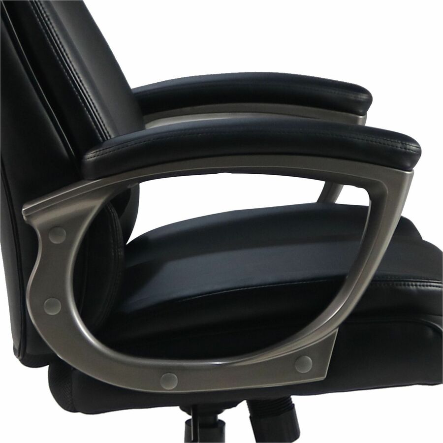 Lorell Sera High-Back Manager Chair w/Armrest, Black (LLR63270)