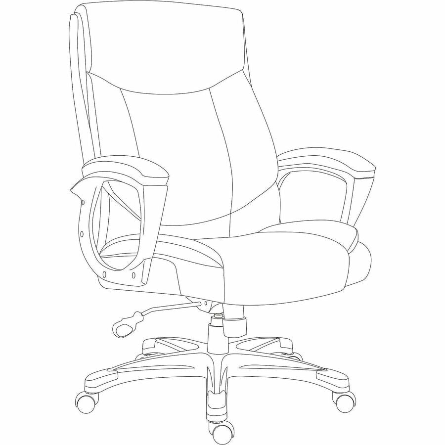 Lorell Sera High-Back Manager Chair w/Armrest, Black (LLR63270)