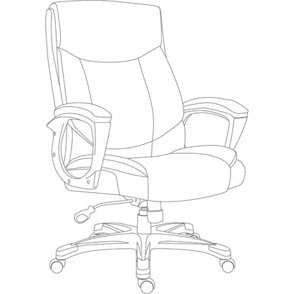 Lorell Sera High-Back Manager Chair w/Armrest, Black (LLR63270)