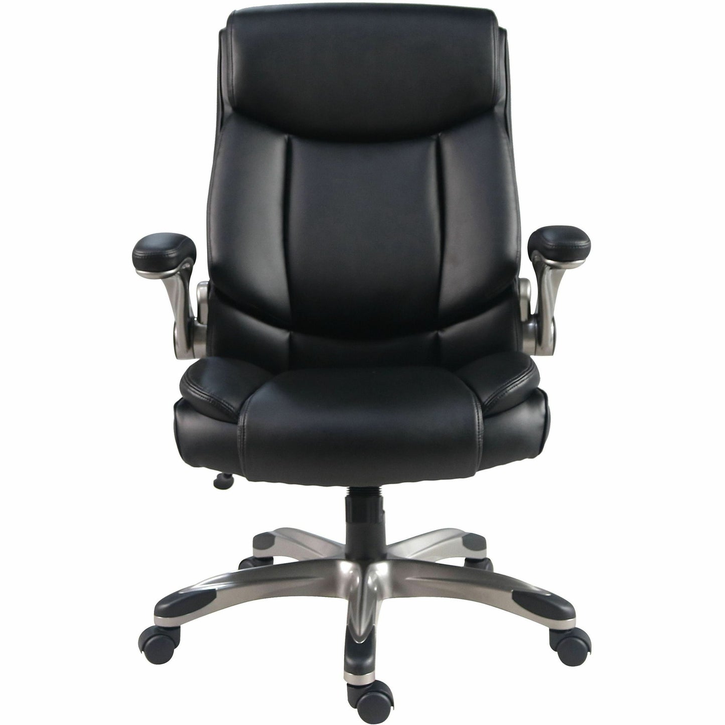 Lorell Sera High-Back Manager Chair w/ Flip-up Armrest, Black (LLR63271)
