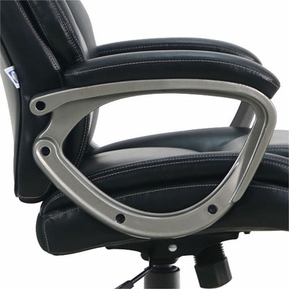 Lorell Kyros High-Back Executive Chair, Black Seat Color, Black Back Color (LLR63290)