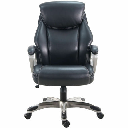 Lorell Kyros High-Back Executive Chair, Black Seat Color, Black Back Color (LLR63290)