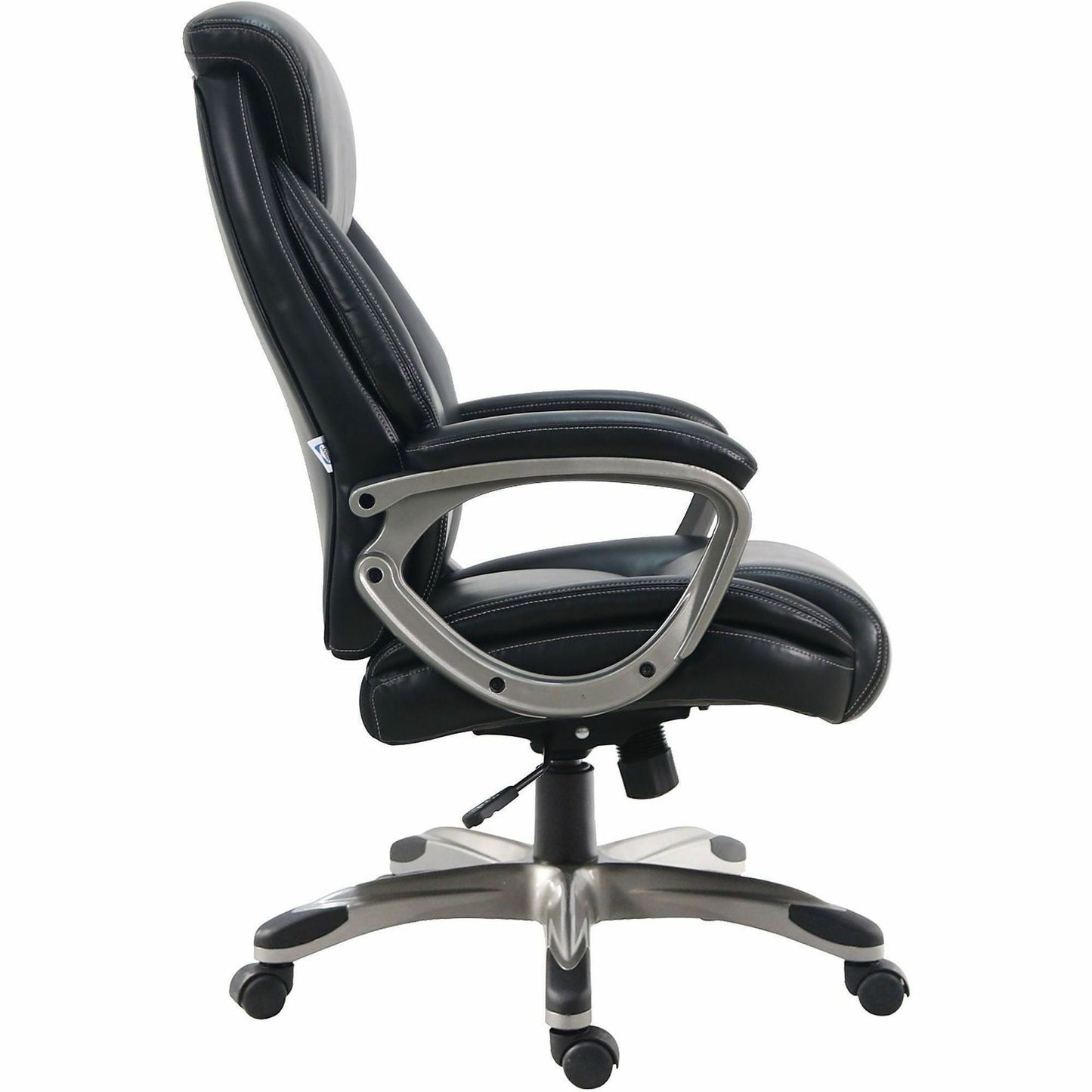 Lorell Kyros High-Back Executive Chair, Black Seat Color, Black Back Color (LLR63290)