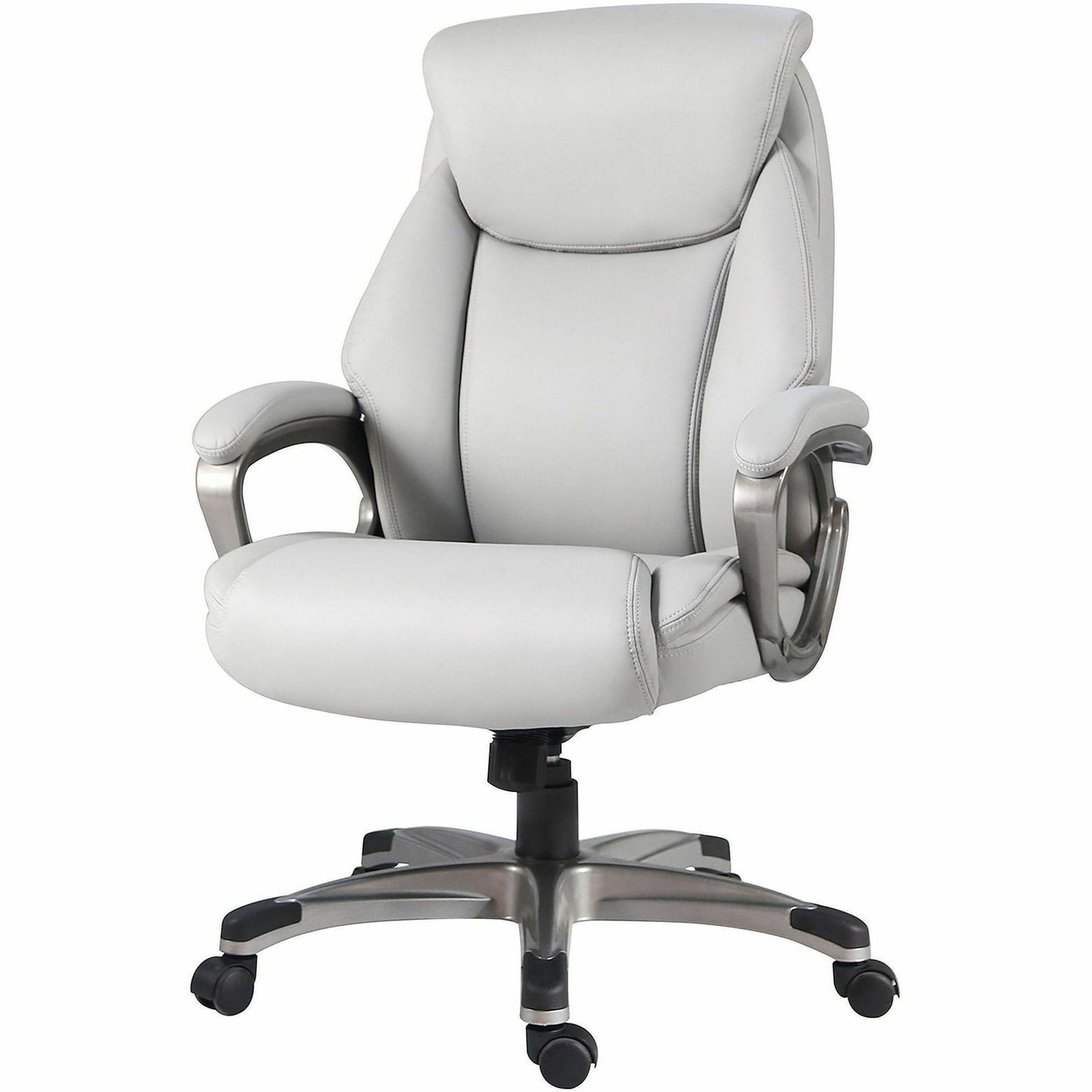 Lorell Kyros High-Back Executive Chair, Gray Seat Color, Gray Back Color (LLR63291)