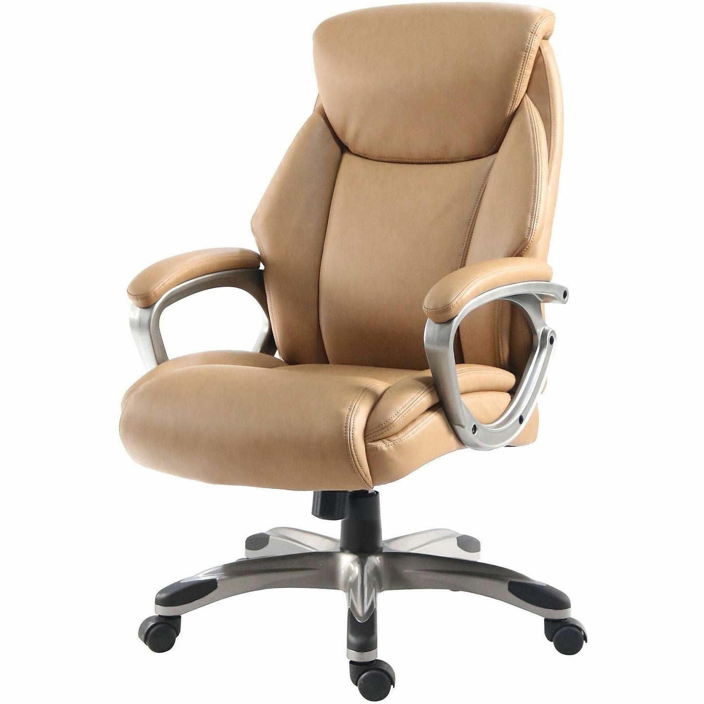 Lorell Kyros High-Back Executive Chair, Caramel Seat Color, Caramel Back Color (LLR63292)