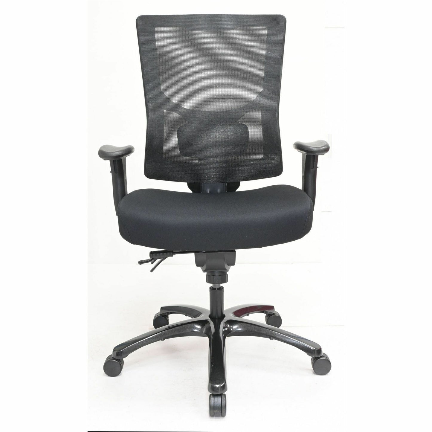 Lorell Big & Tall Mesh High-Back Chair, Fabric Seat Material, Mesh Back Material,- Black (LLR62010)