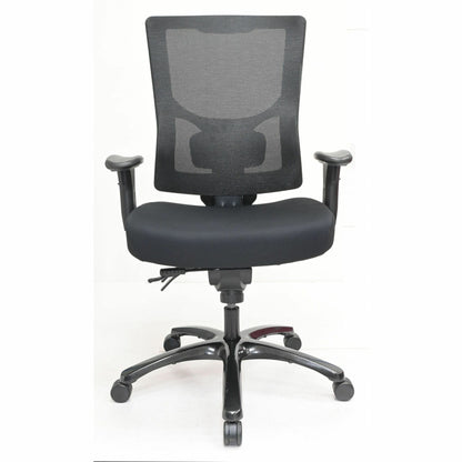 Lorell Big & Tall Mesh High-Back Chair, Fabric Seat Material, Mesh Back Material,- Black (LLR62010)