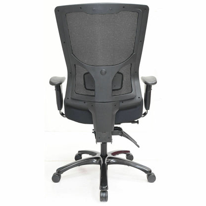 Lorell Big & Tall Mesh High-Back Chair, Fabric Seat Material, Mesh Back Material,- Black (LLR62010)