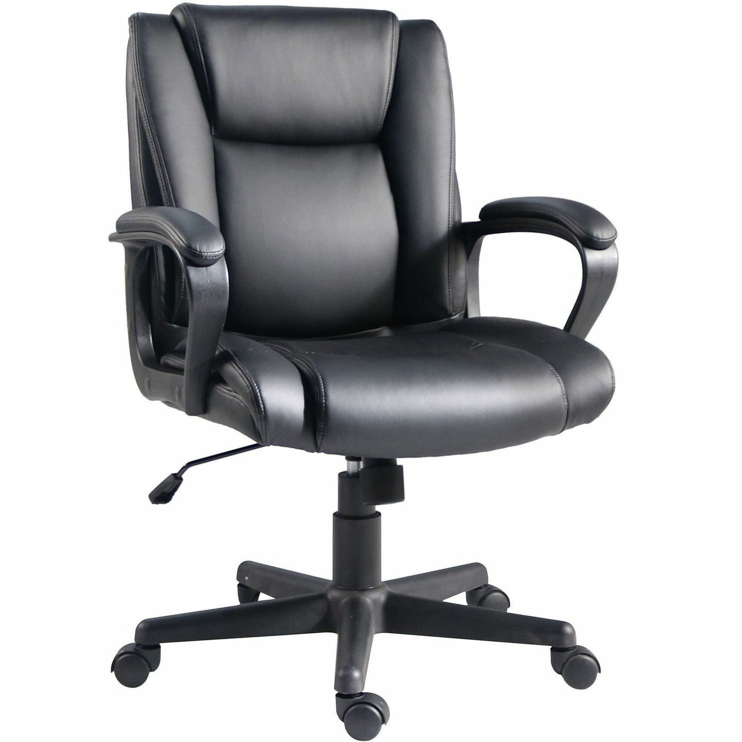 Lorell SOHO Mid-back Chair w/Armrest, Black (LLR81810)
