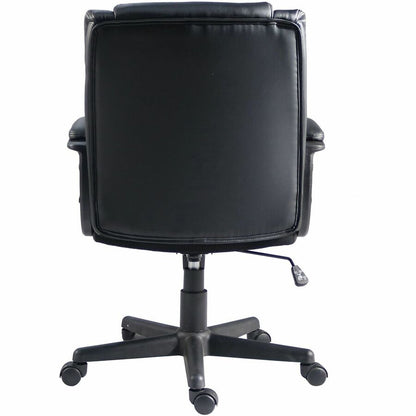 Lorell SOHO Mid-back Chair w/Armrest, Black (LLR81810)