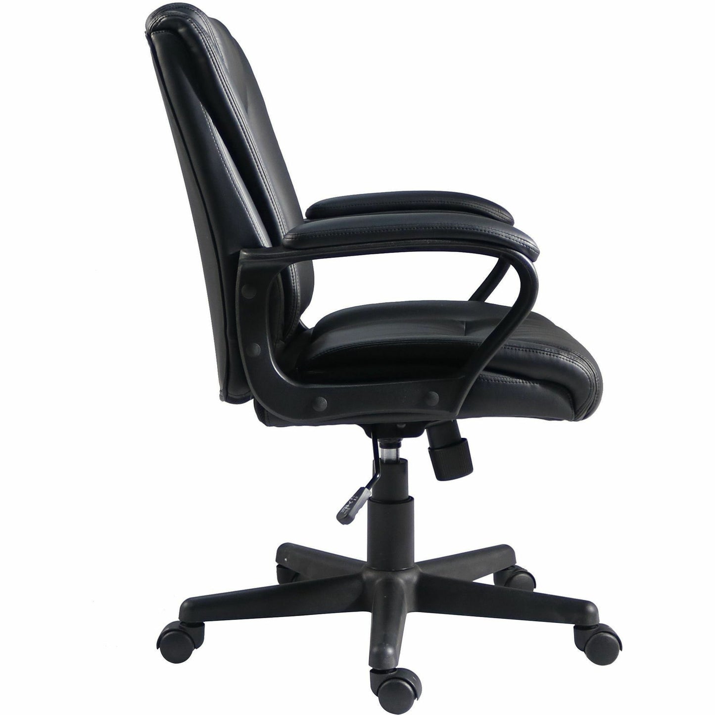 Lorell SOHO Mid-back Chair w/Armrest, Black (LLR81810)