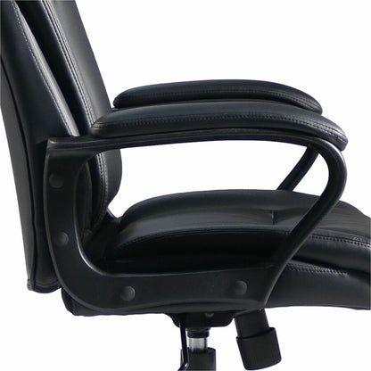 Lorell SOHO Mid-back Chair w/Armrest, Black (LLR81810)