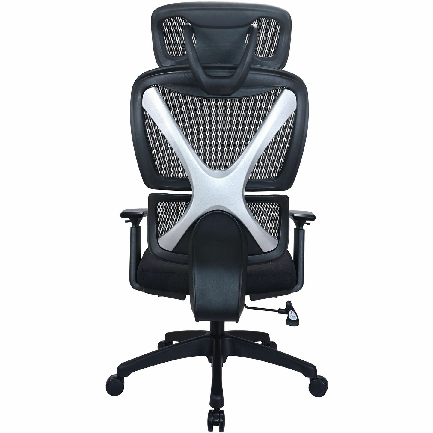 Lorell Xavier Mesh High-Back Chair with Articulating Lumbar, Black (LLR84397)