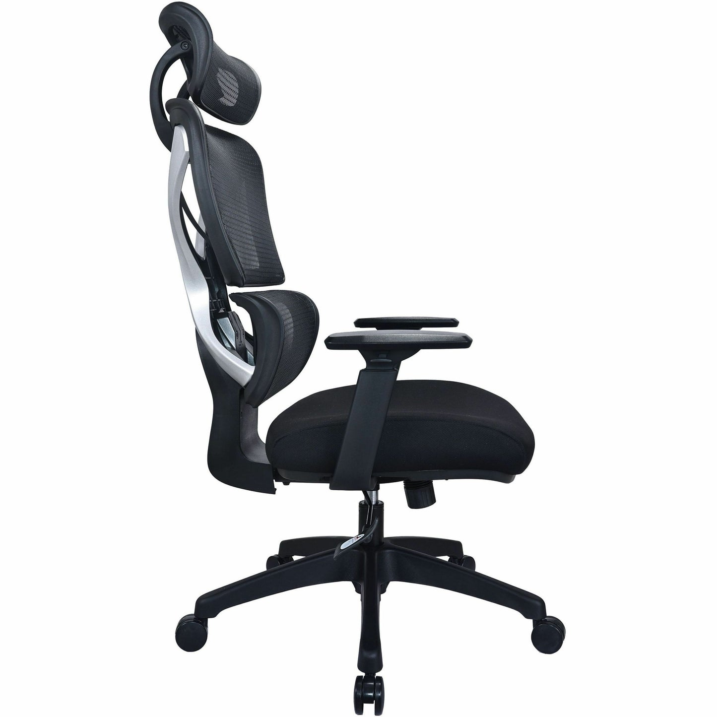 Lorell Xavier Mesh High-Back Chair with Articulating Lumbar, Black (LLR84397)