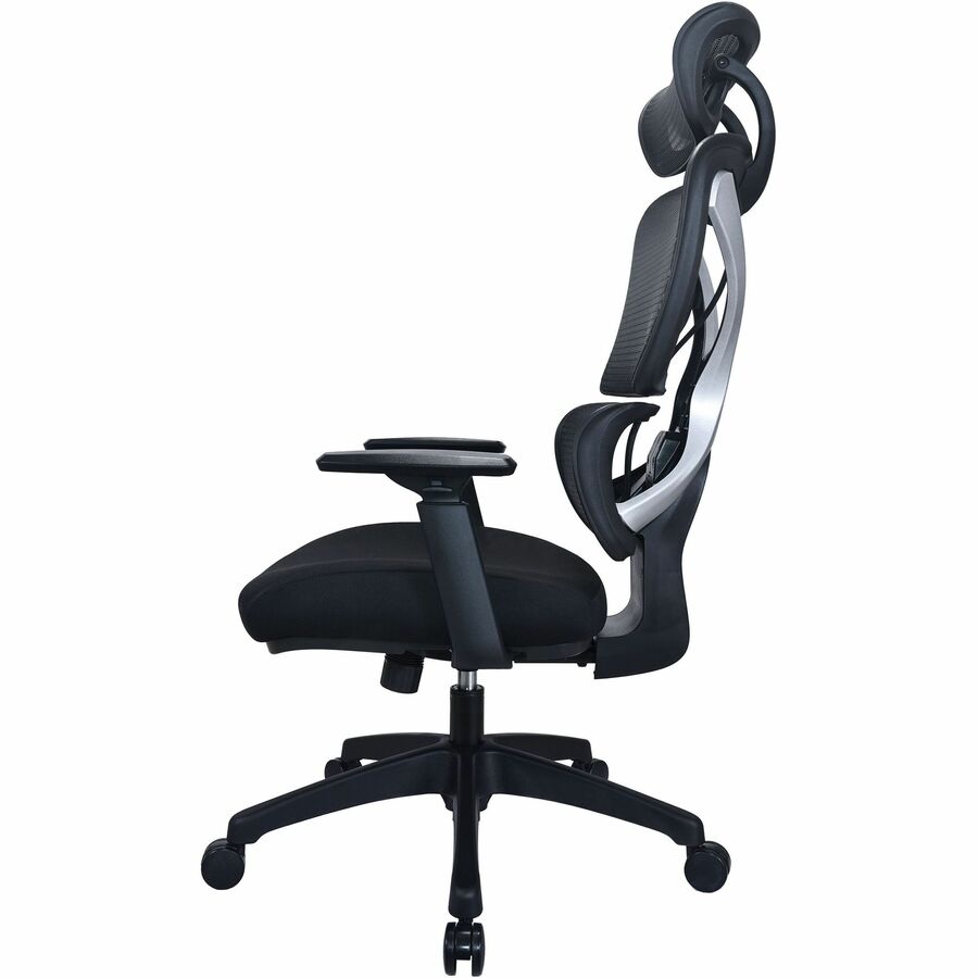 Lorell Xavier Mesh High-Back Chair with Articulating Lumbar, Black (LLR84397)