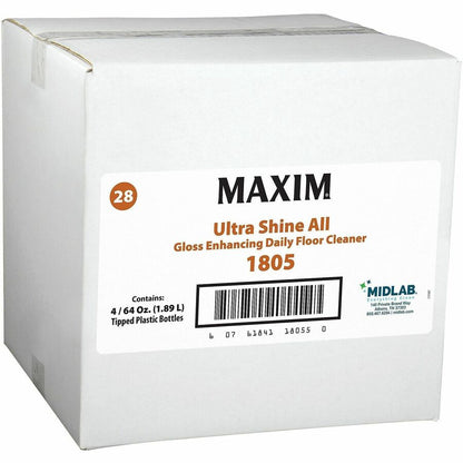 Midlab Ultra Shine All Floor Cleaner, 4/Carton (MLB18050065T)