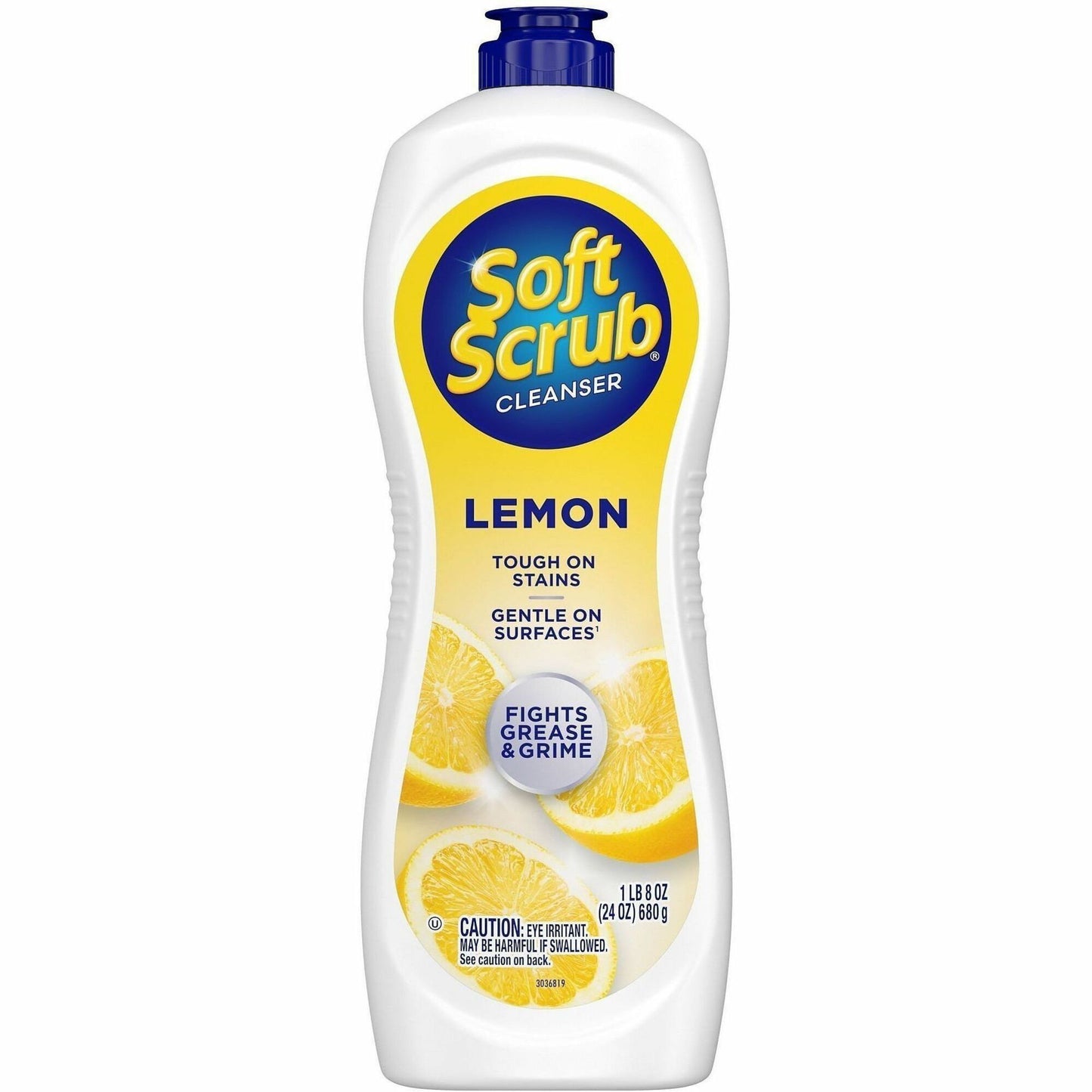 Soft Scrub Total Bath/Kitchen Cleanser, 24 fl oz (0.8 quart), Fresh, Lemon Scent (DIA07224EA)