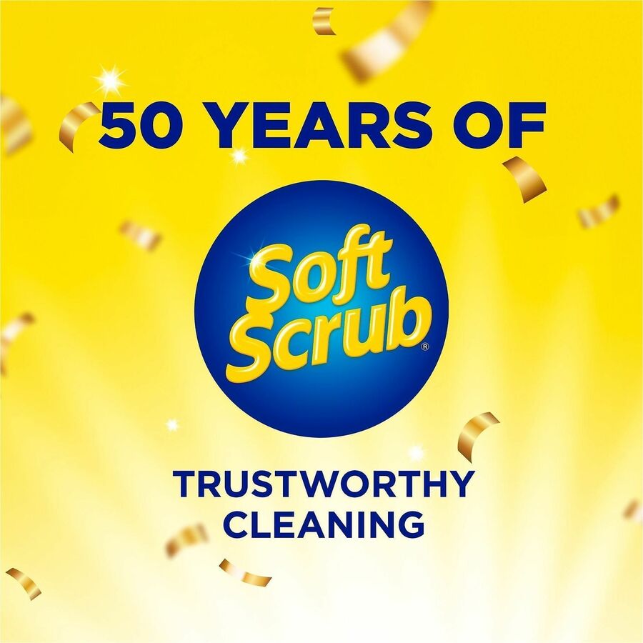Soft Scrub Total Bath/Kitchen Cleanser, 24 fl oz (0.8 quart), Fresh, Lemon Scent (DIA07224EA)