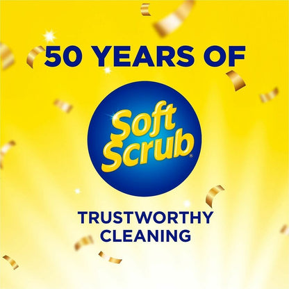 Soft Scrub Total Bath/Kitchen Cleanser, 24 fl oz (0.8 quart), Fresh, Lemon Scent (DIA07224EA)