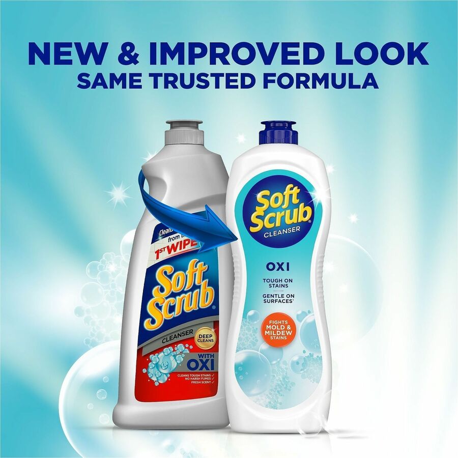 Soft Scrub Total Bath/Kitchen Cleanser, 24 fl oz (0.8 quart), Fresh Scent (DIA07226EA)